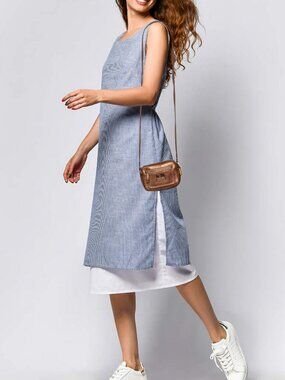 Coach Metallic Brown Pebbled Leather Crossbody Purse Bag Zipper Closure